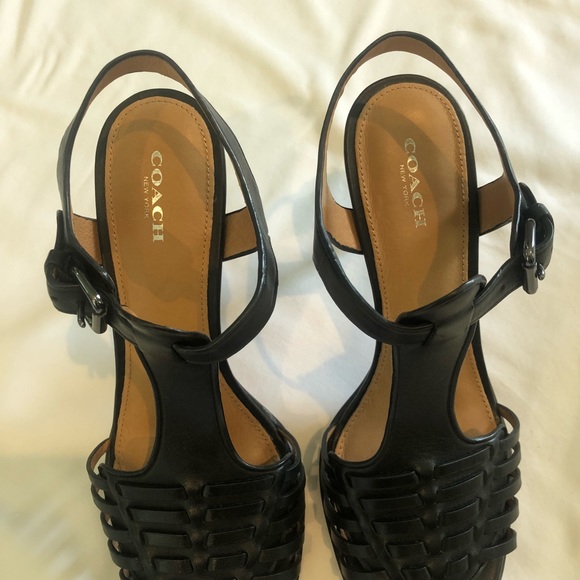 ✨SOLD‼️✨Coach heels 👠 in black 9 1/2 - Picture 4 of 8
